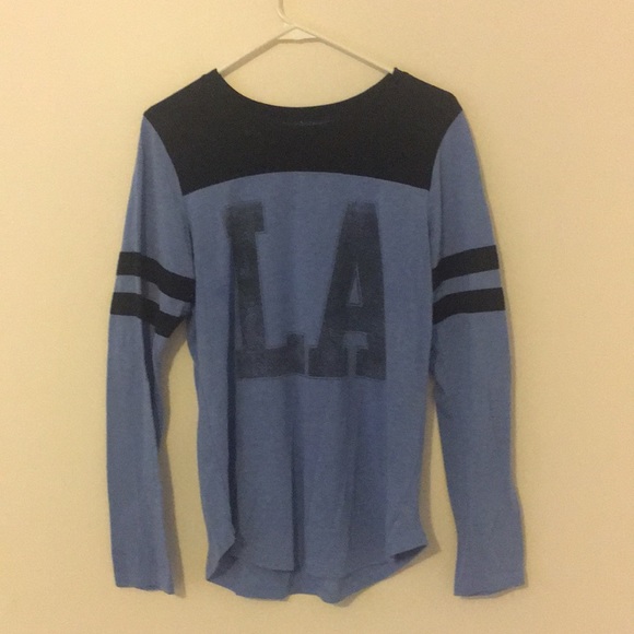 Blue Stranded LA long sleeved shirt - Picture 1 of 3